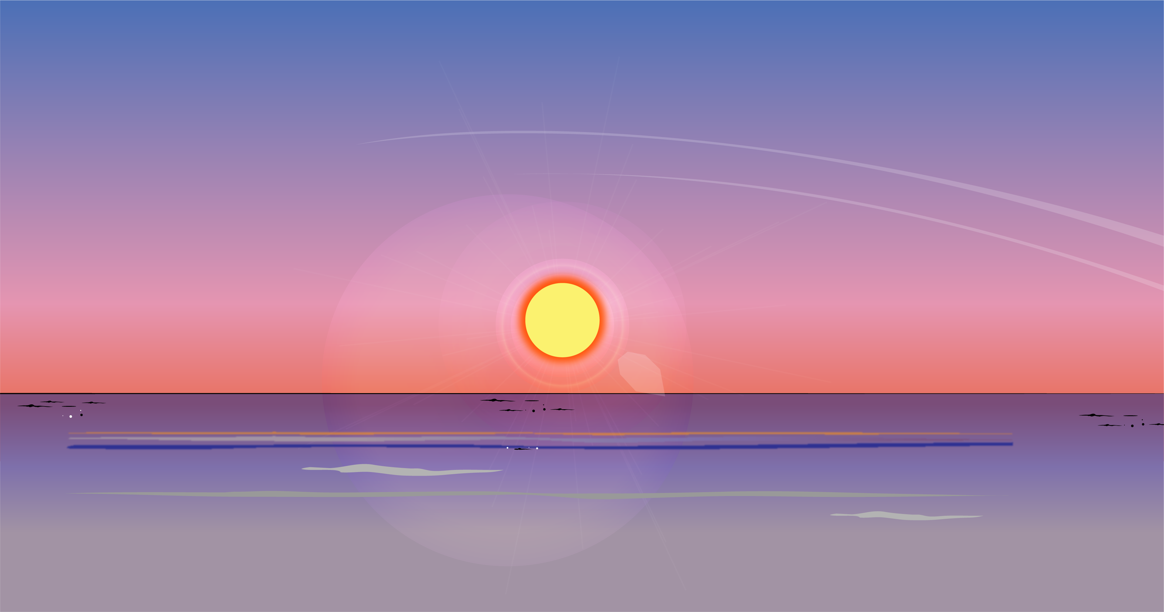夕日